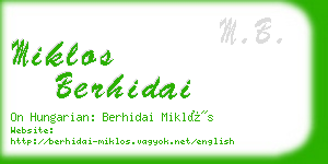 miklos berhidai business card